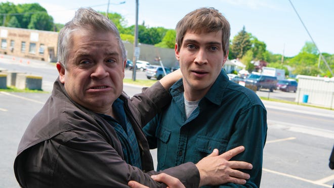 James Morosini (right) writes, directs and stars as a young man who gets catfished by his estranged father (Patton Oswalt) in "I Love My Dad."