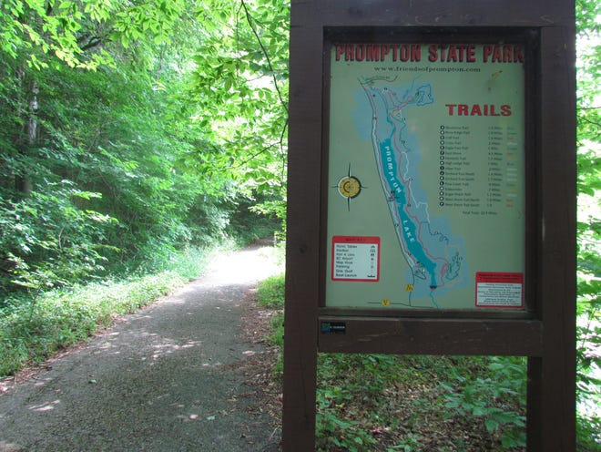 Prompton State Park greets hikers at its trailhead with a map of all the trail systems found ahead. Maps play a critical role in helping hikers avoid getting lost.