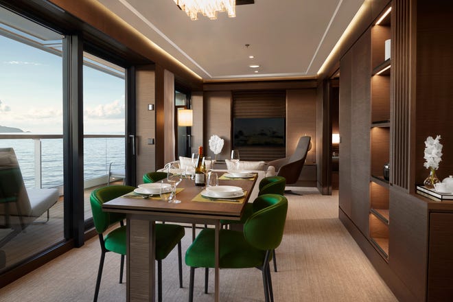 The on-board experience is meant to be an extension of Ritz-Carlton's properties on land.