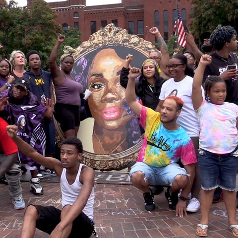 STILL FROM VIDEO: Protesters at Jefferson Square P