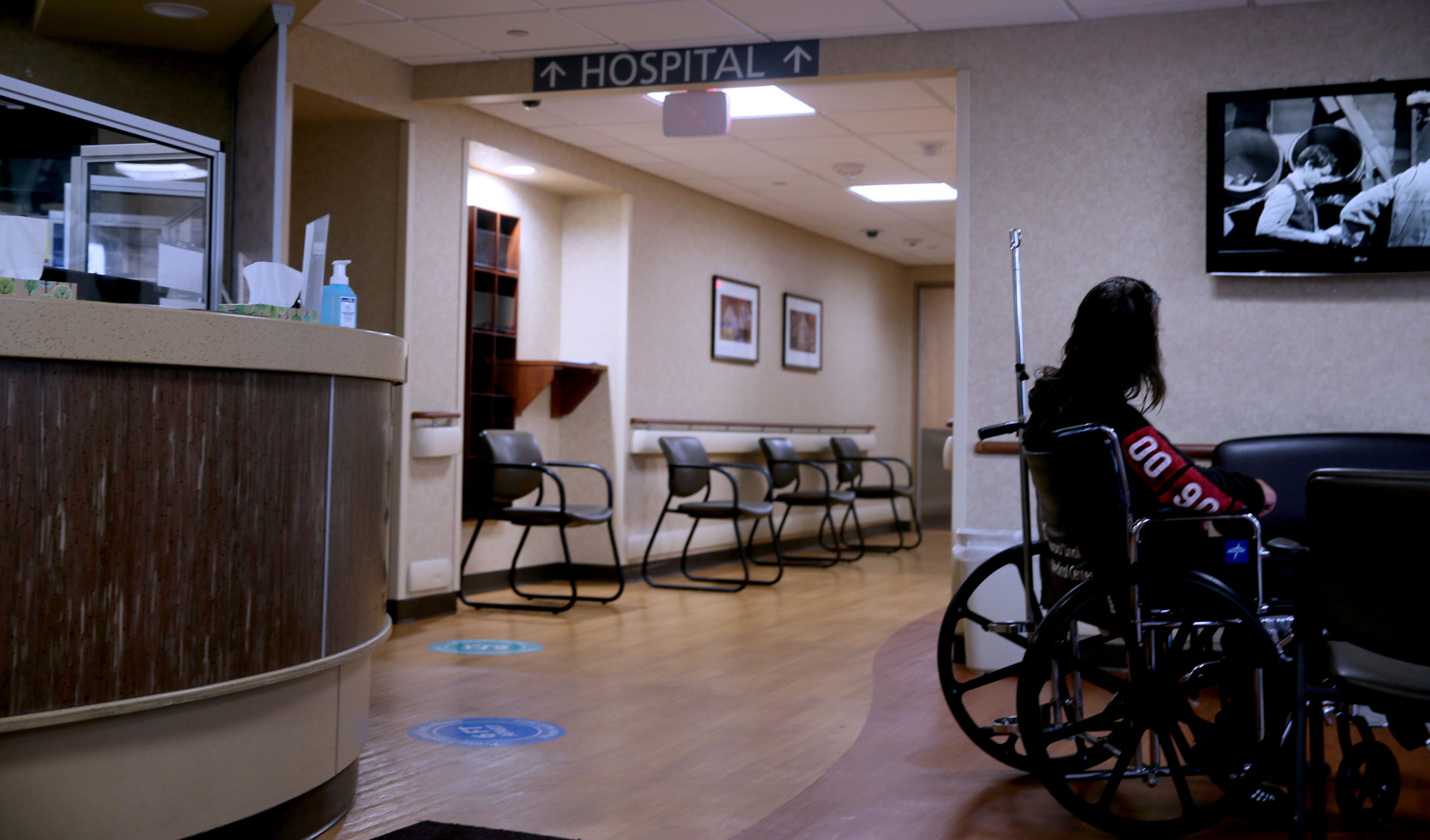 A patient waits in the emergency department of Ascension SE Wisconsin Hospital - St. Joseph Campus, Milwaukee. Poor people often use emergency departments for care, but never really improve their health.