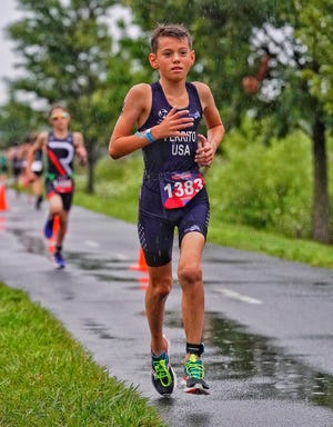 Sage Ridge seventh-grader Rhys Ferrito was the third in the nation in the Youth Triathlon Nationals last week.