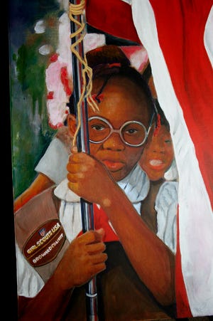 "Little Girl Scout," by Ricky Steele, who will premiere his new artwork at Florida State University Panama City on Aug. 30, as part of the “Illumination, Shedding Light on Diversity” series.