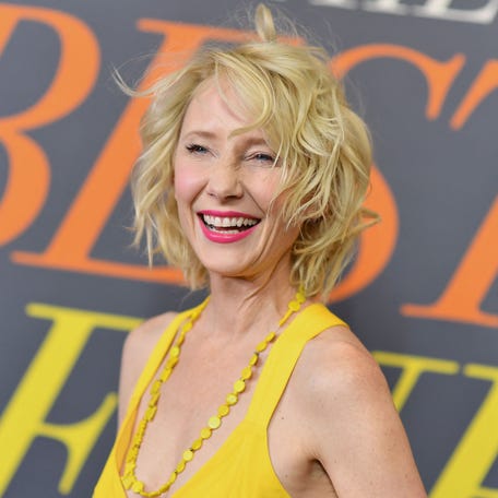 (FILES) In this file photo taken on April 4, 2019 US actress Anne Heche attends "The Best of Enemies" premiere at AMC Loews Lincoln Square in New York City. - US actress Anne Heche has been hospitalized in critical condition after crashing her car into a Los Angeles home, US media reported Friday.    The Los Angeles Fire Department reported that a vehicle struck a two-story house in Los Angeles' Mar Vista neighborhood, "causing structural compromise and erupting in heavy fire." (Photo by Angela Weiss / AFP) (Photo by ANGELA WEISS/AFP via Getty Images) ORIG FILE ID: AFP_32G38VG.jpg