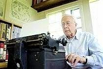 Pulitzer Prize-winning author David McCullough has died at age 89. Pictured at his typewriter, McCullough was renowned for his works on historical American figures and events.
