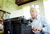 Pulitzer Prize-winning author David McCullough has died at age 89.  Pictured at his typewriter, McCullough was renowned for his works on historical American figures and events.