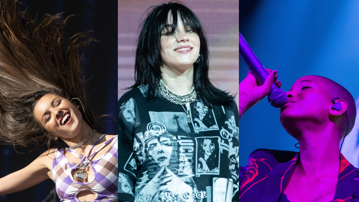 (From left) Olivia Rodrigo, Billie Eilish, Willow Smith