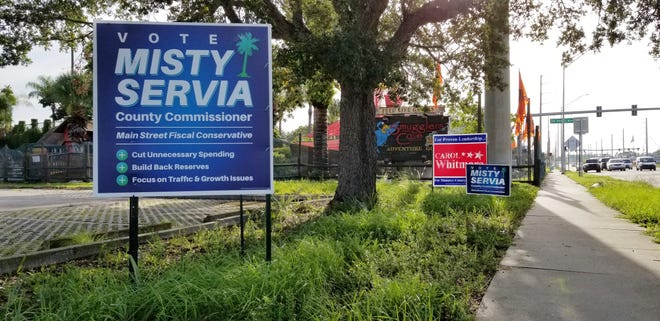 Political signs from the Manatee County 2022 midterm election.