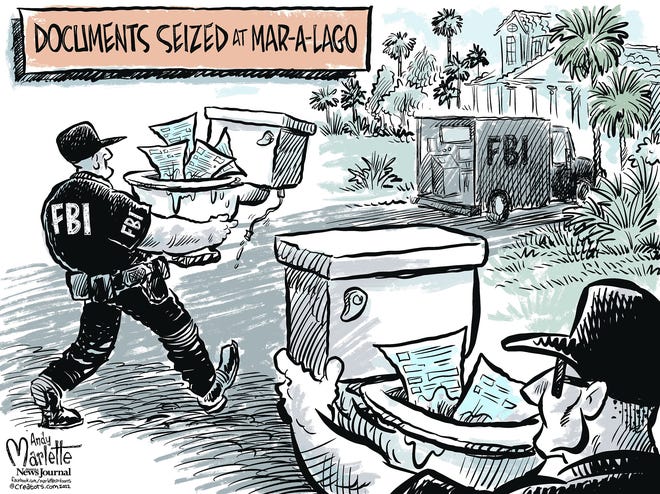 Marlette cartoon: Raid at Mar-a-Lago