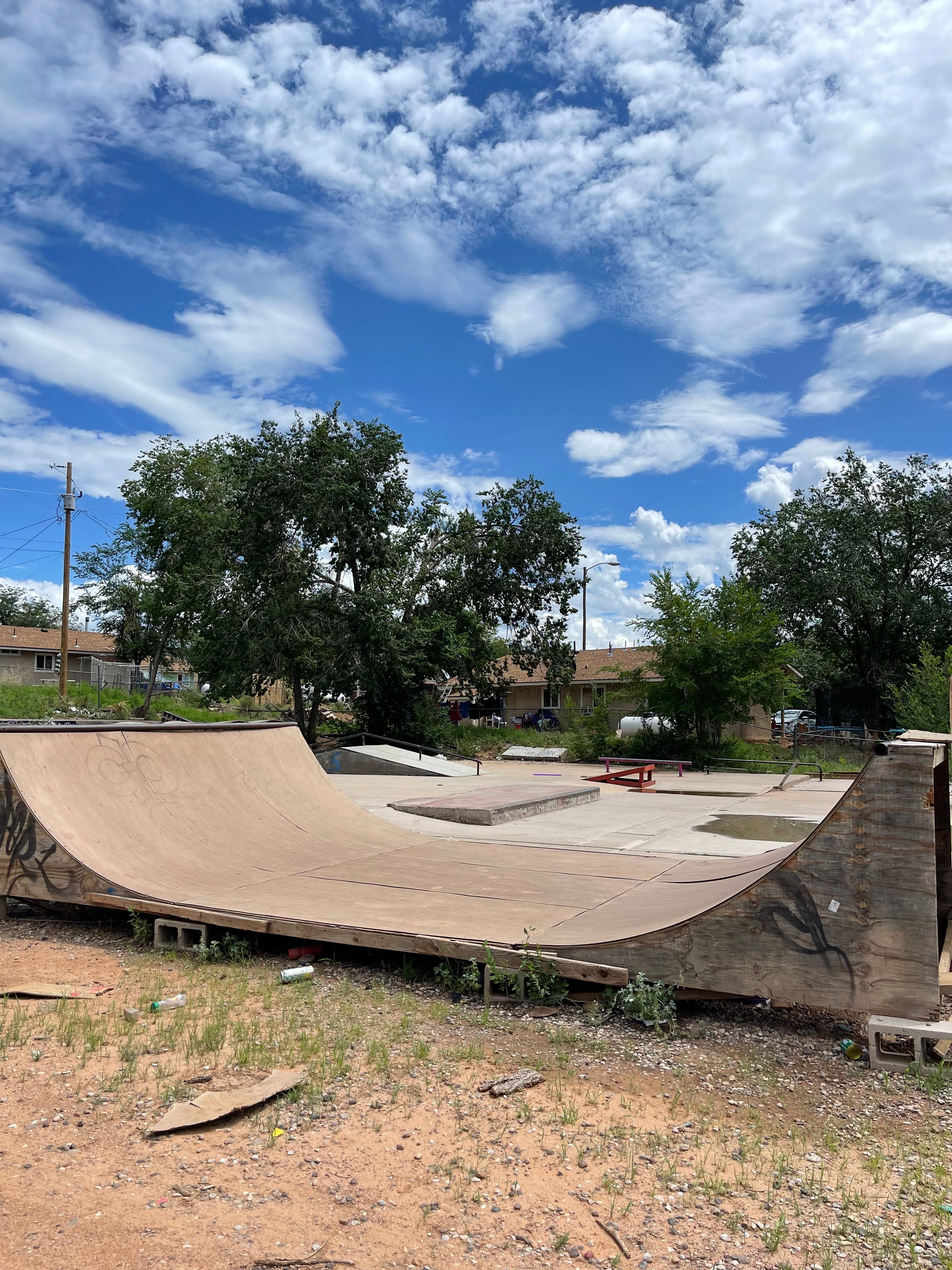 The current Whiteriver skatepark is called a DIY Park. These unofficial facilities exist on swaths of abandoned or unused concrete on streets, under bridges, or in abandoned or unused lots. They are built by the skaters themselves, over time with whatever materials are available at the moment.