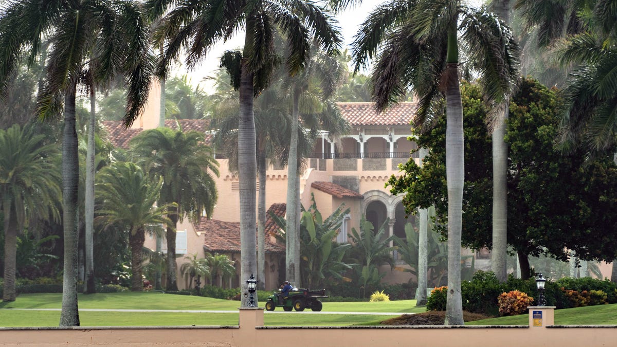 View of Mar-a-Lago in Palm Beach, Florida, after the FBI raided former President Donald Trump's home.