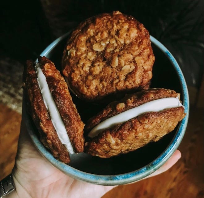 Oatmeal cream pies are one of Thistle's Summit's bestselling gluten-free and vegan treats.