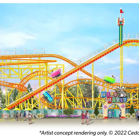An artistic rendering of the new roller coaster "W