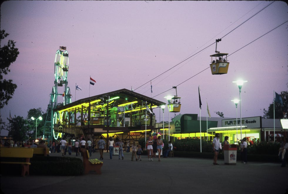 Undatiertes Bild des Sky Ride am Cedar Point, der 1961 eröffnet wurde.