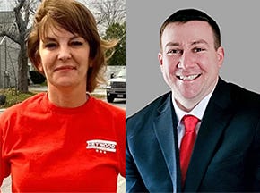 Daralyn Heywood, left, and Christopher Lauzon, are the Republican candidates for the Cape and Islands state senator primary race on Sept. 6.