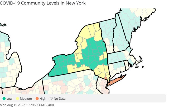 COVID-19 Community levels in New York