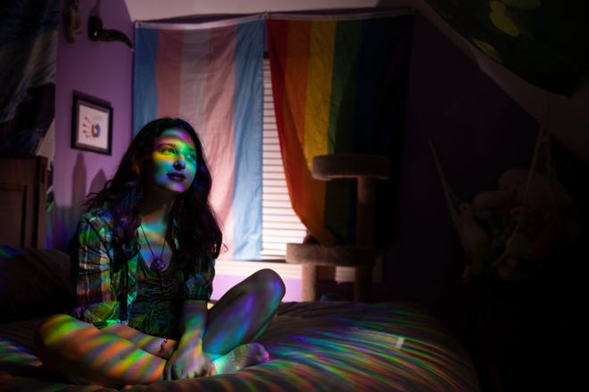 Billie Henderson, a junior at Willamette University and LGBTQ activist, poses for a portrait at home in West Linn on Aug. 15.