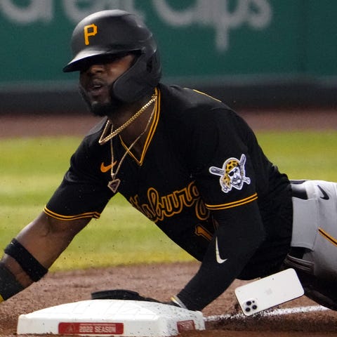 Rodolfo Castro's phone comes out of his pocket as 