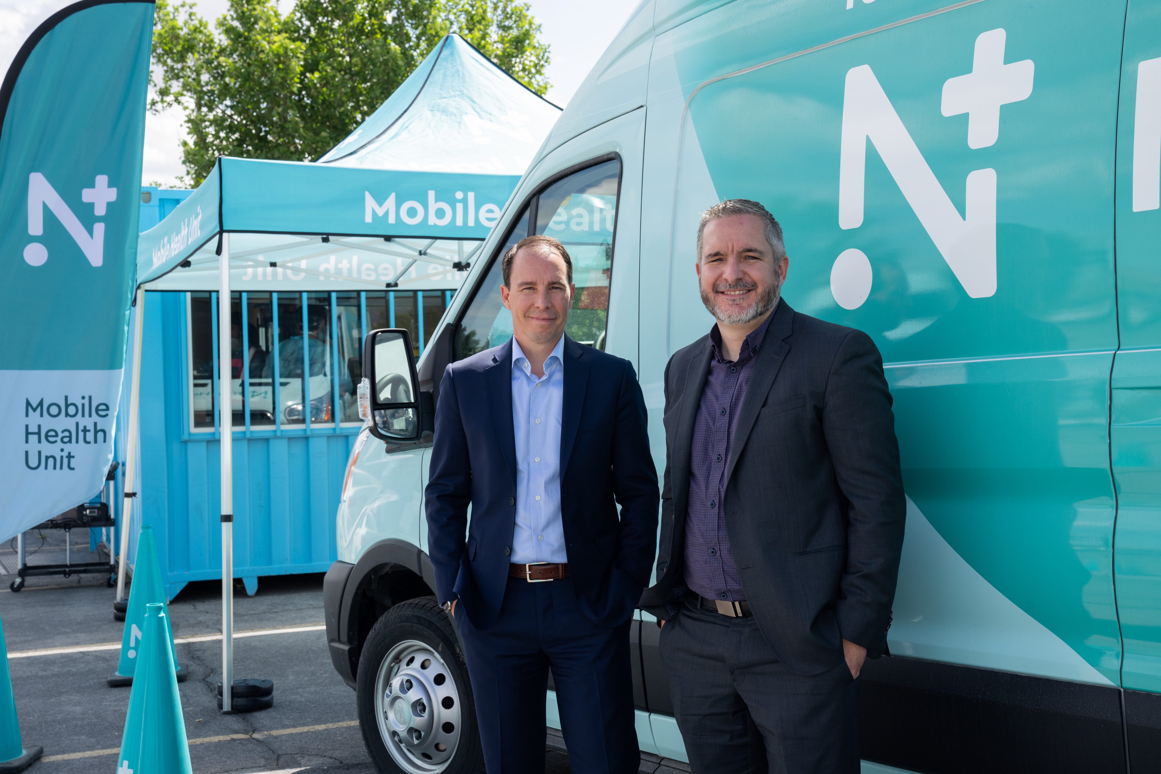 Mark Newman (right) is a successful healthcare entrepreneur who founded Nomi Health in 2019. He had no public health experience, but his company faced a public health crisis by offering his COVID-19 test in several states, including his home state of Utah. . His company received $110 million in new investor funding on December 8, 2021. Joshua Walker (left) is co-founder and COO of Nomi Health.