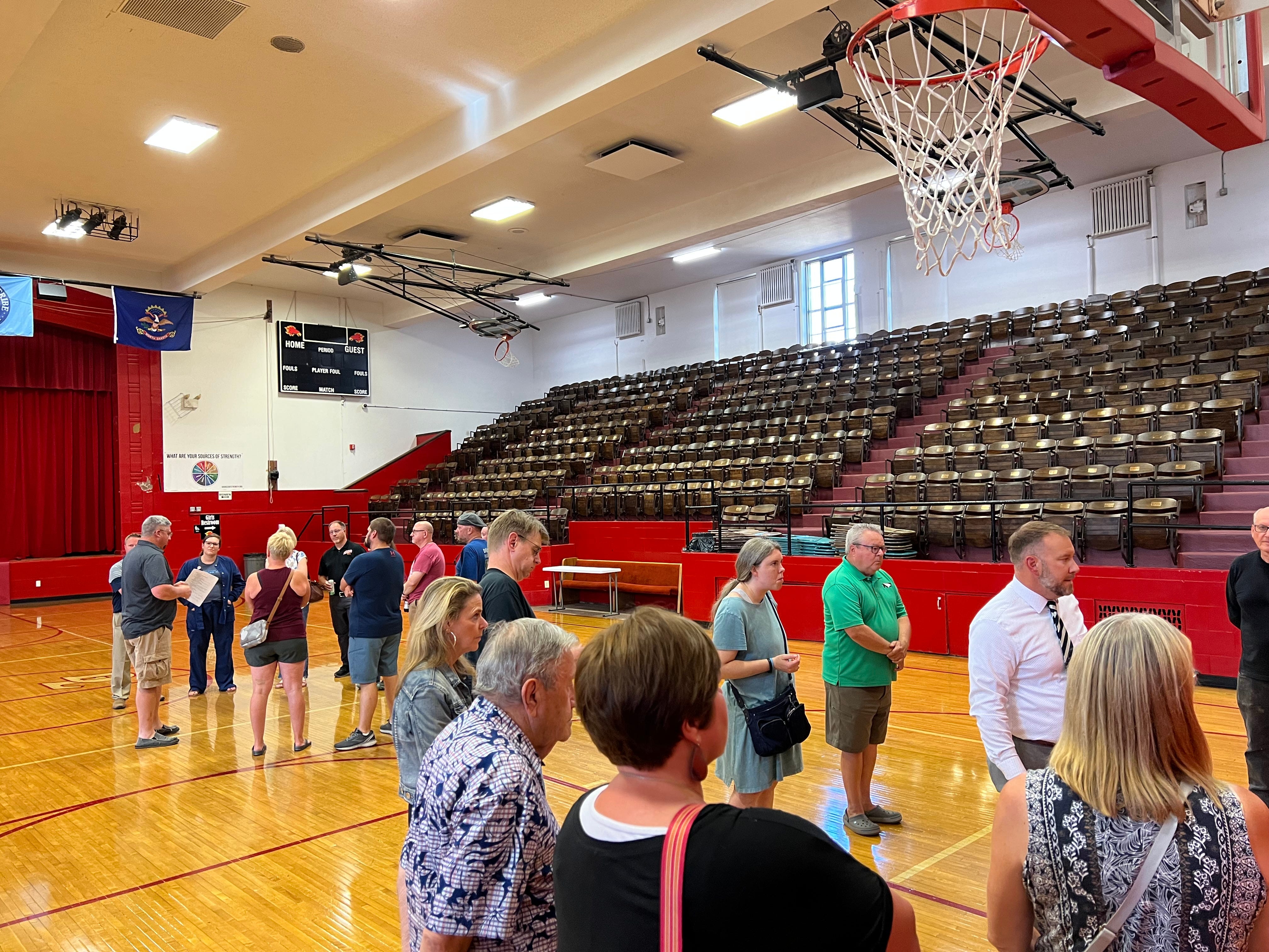 A public meeting at Central Middle School (CMS) allowed community members to tour the facility and provide feedback on Aug. 16.