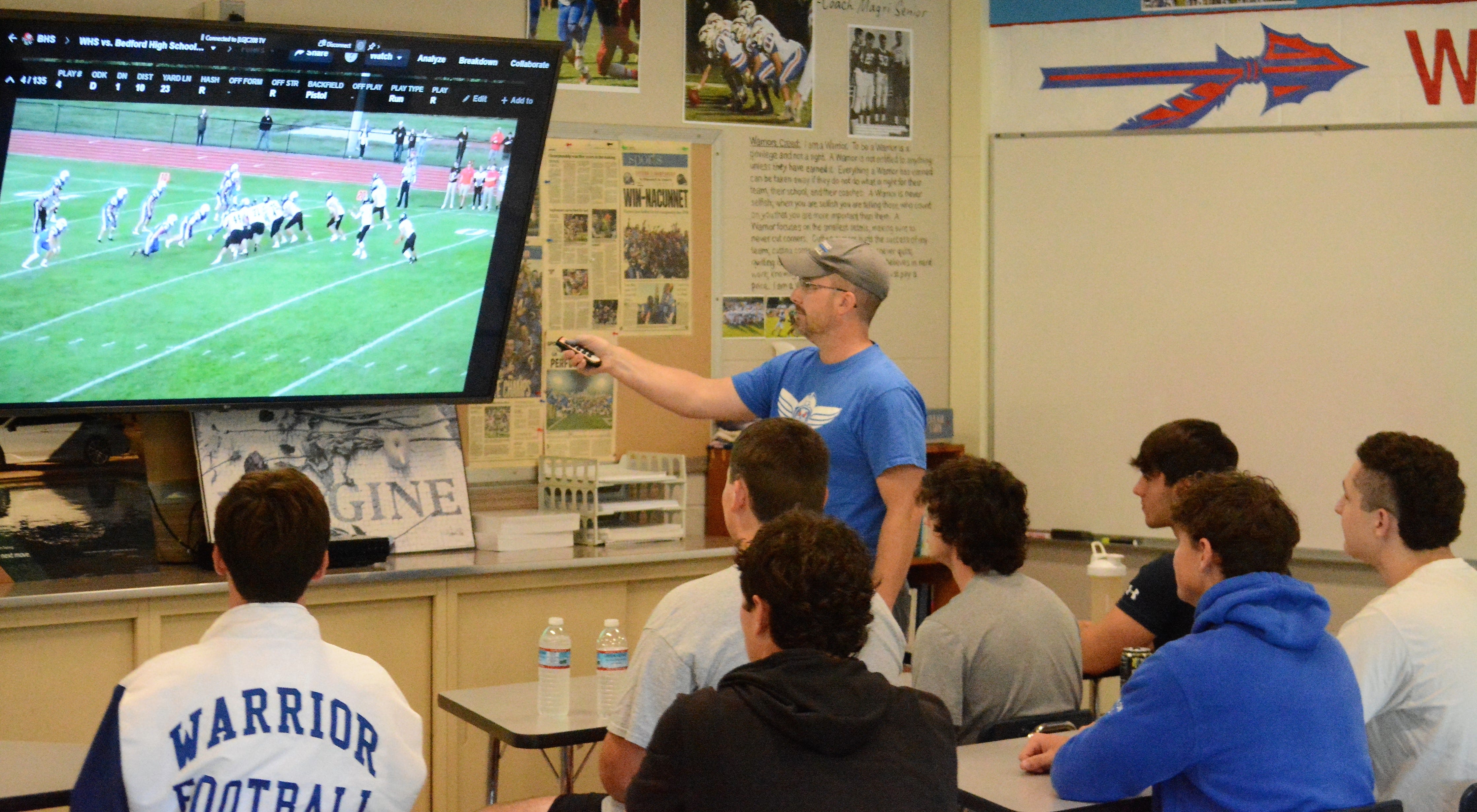 Seacoast football coaches explain the benefits of game film study