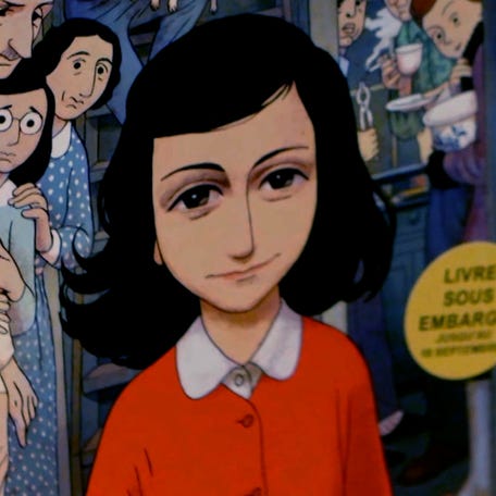A copy of the graphic novel version of Anne Frank's "Diary of a Young Girl."