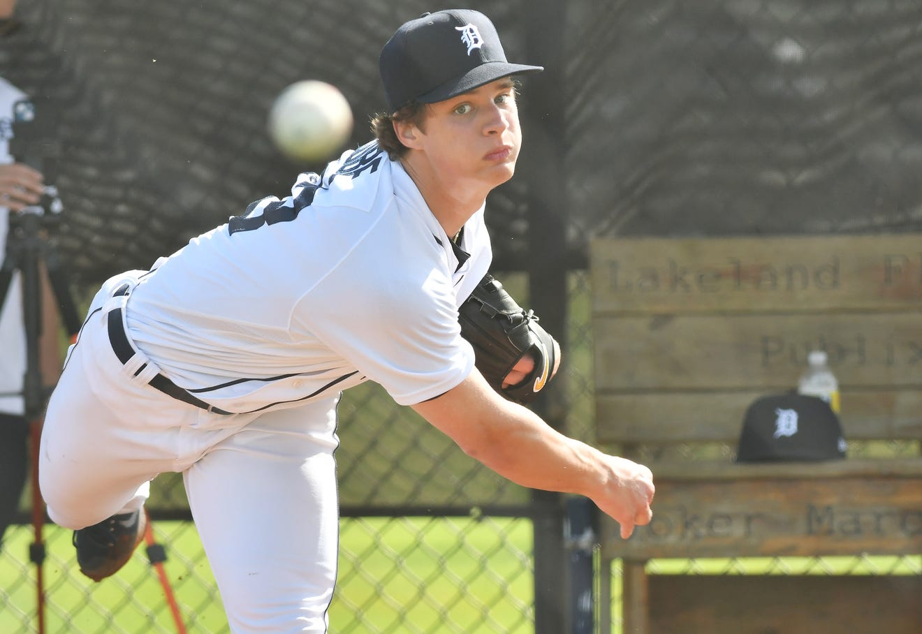 Right-hander Jackson Jobe is the Tigers' top-ranked prospect, according to Baseball America.