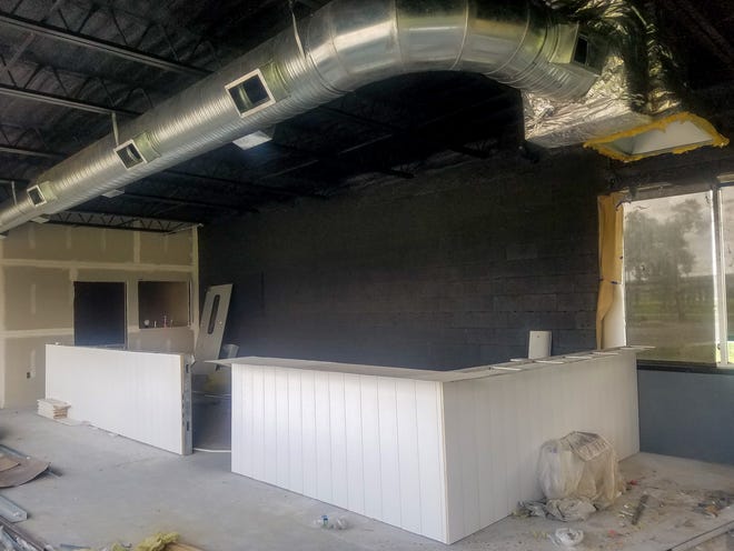 Renovations to the former Waffle House's interior progress in early August, 2022. .