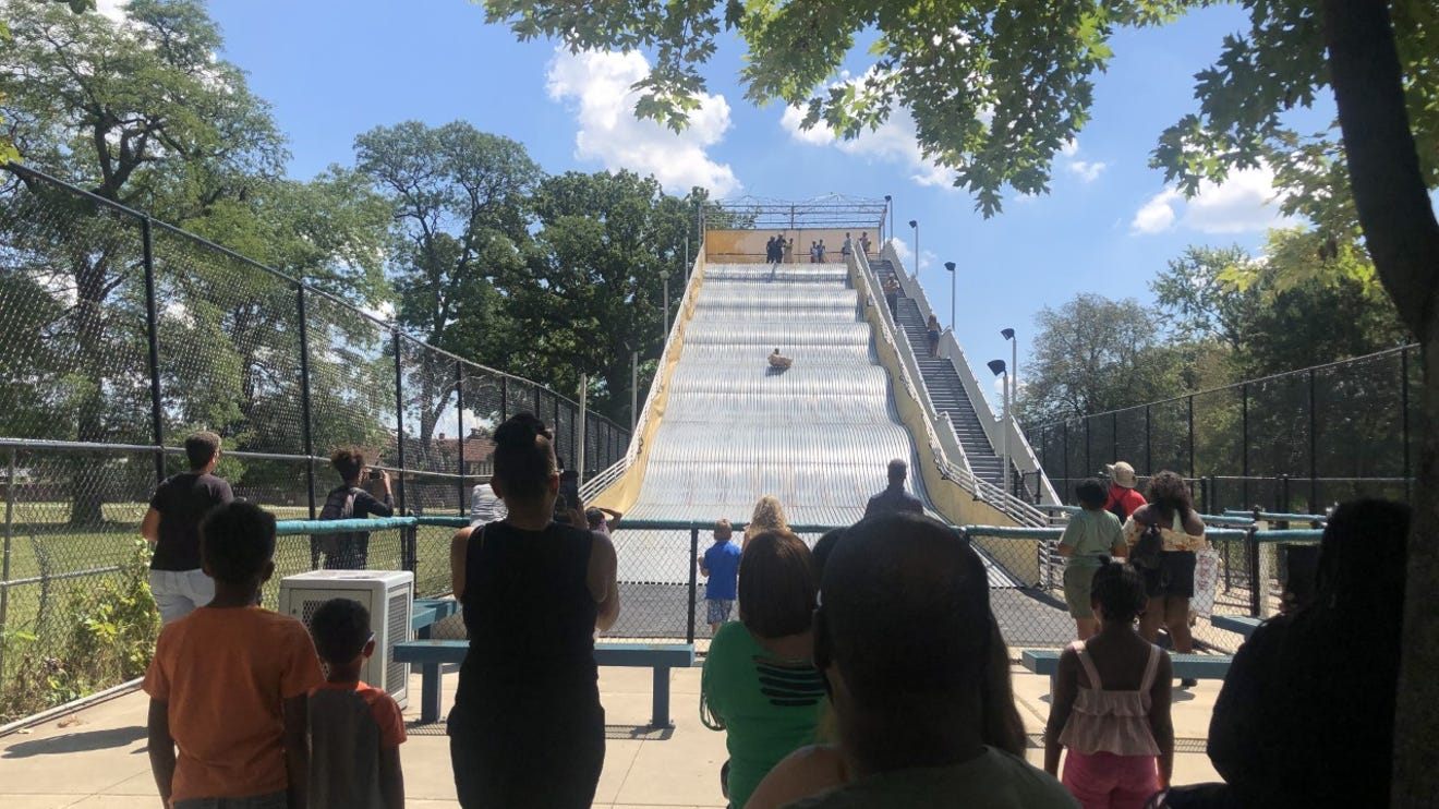 Belle Isle's Giant Slide in Detroit featured on 'Jimmy Kimmel Live'