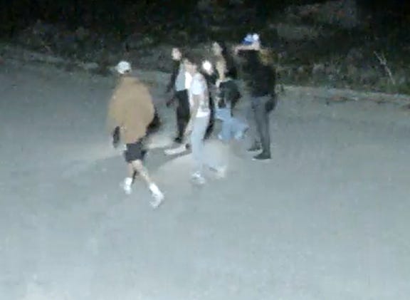 Northville Township police have asked the public for information on these individuals, who were spotted on on the Legacy Park property several hours before a small fire was found in a building.