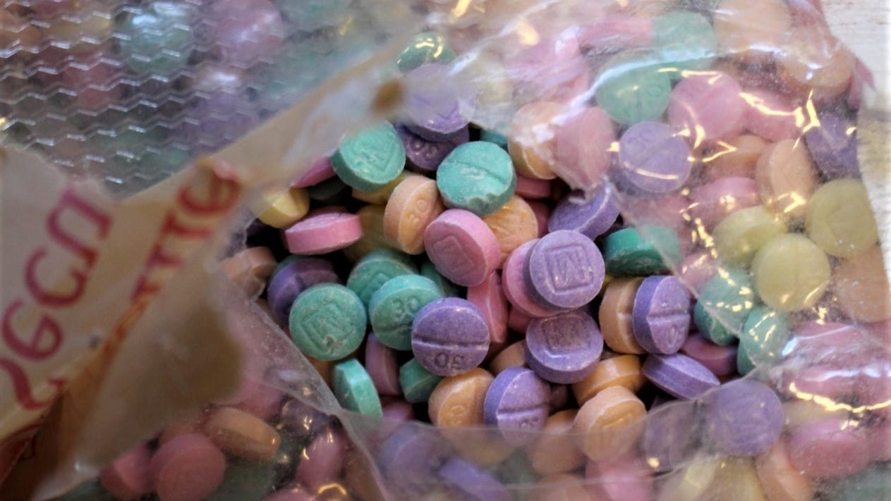 "Rainbow fentanyl" pills found at the Nogales Port of Entry in Arizona.