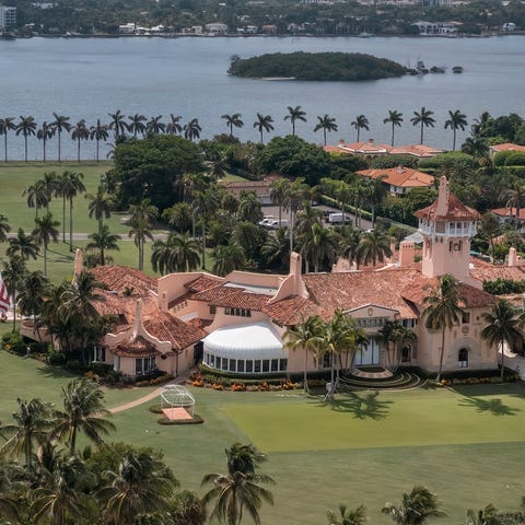 An aerial view of former President Donald Trump's 