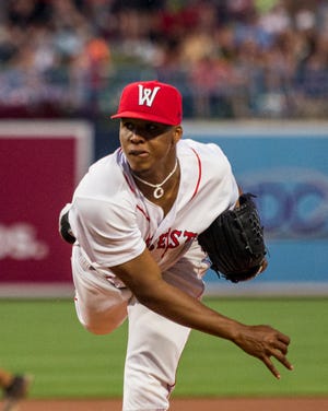 Brayan Bello was sharp in his 80-pitch rehab outing for the Worcester Red Sox Friday night at Polar Park.