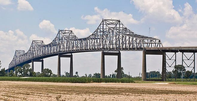 The Sunshine Bridge, located in St. James Parish and near the Ascension Parish line, is shown in a file photo.