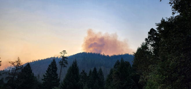Smoke from the Rum Creek Fire.