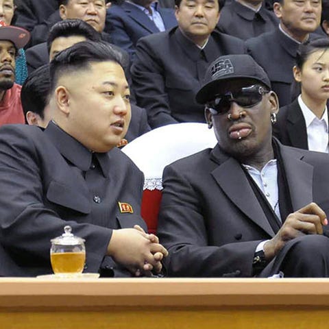 North Korean leader Kim Jong-Un and former NBA sta
