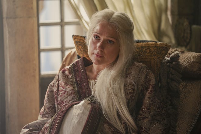 Cyan Brooke as Queen Ema Targaryen "dragon house."