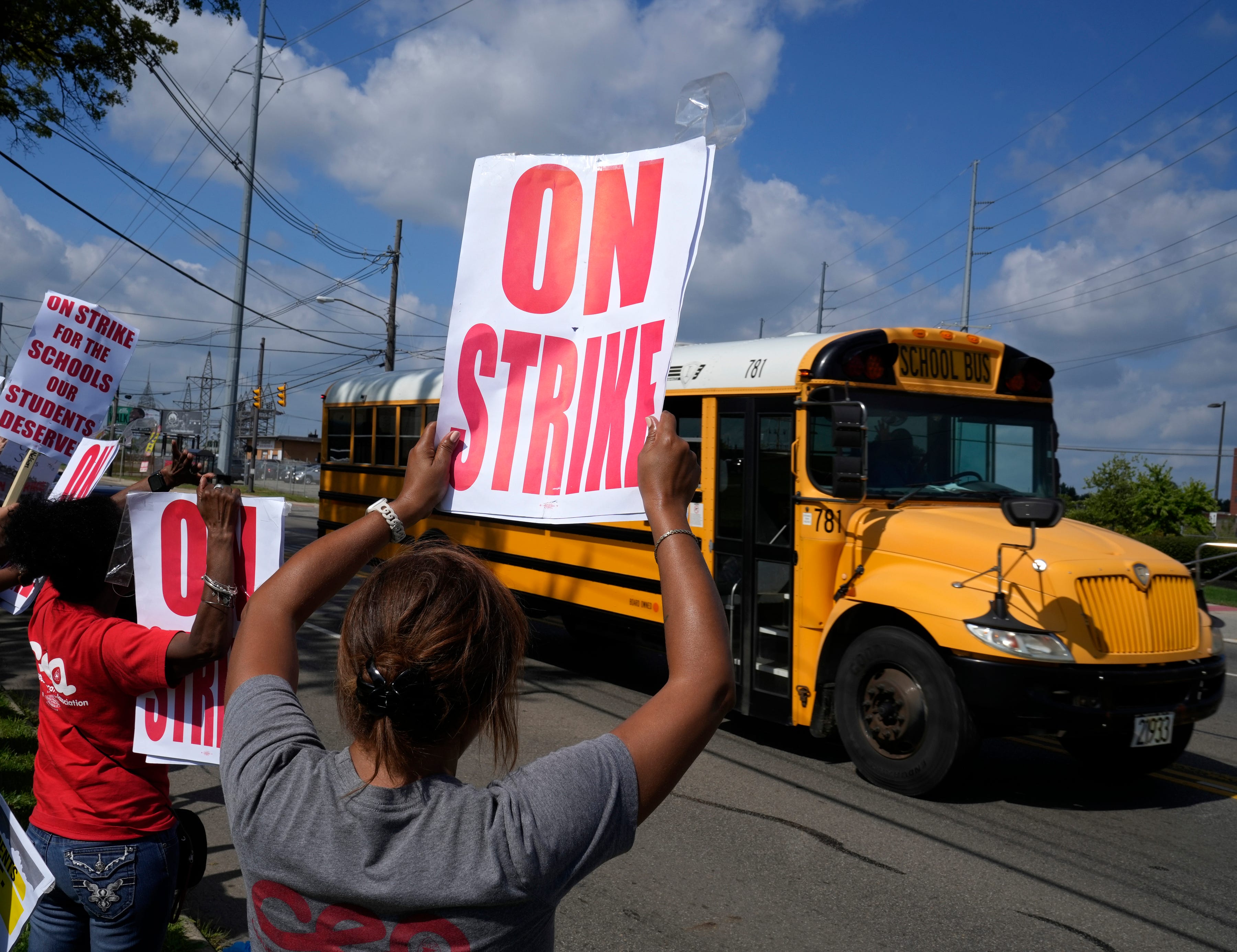 Columbus City Schools strike Teachers out on picket lines