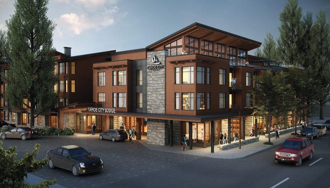 A rendering of the Tahoe City Lodge resort hotel and condominium project in Tahoe City.