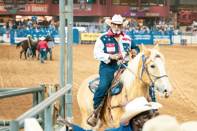 Cowboys of different ages and experience levels take part in the Arizona Black Rodeo.