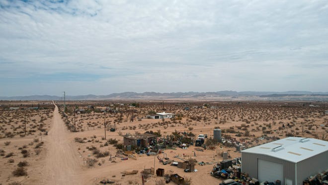 The small, remote desert town of Twentynine Palms, California.