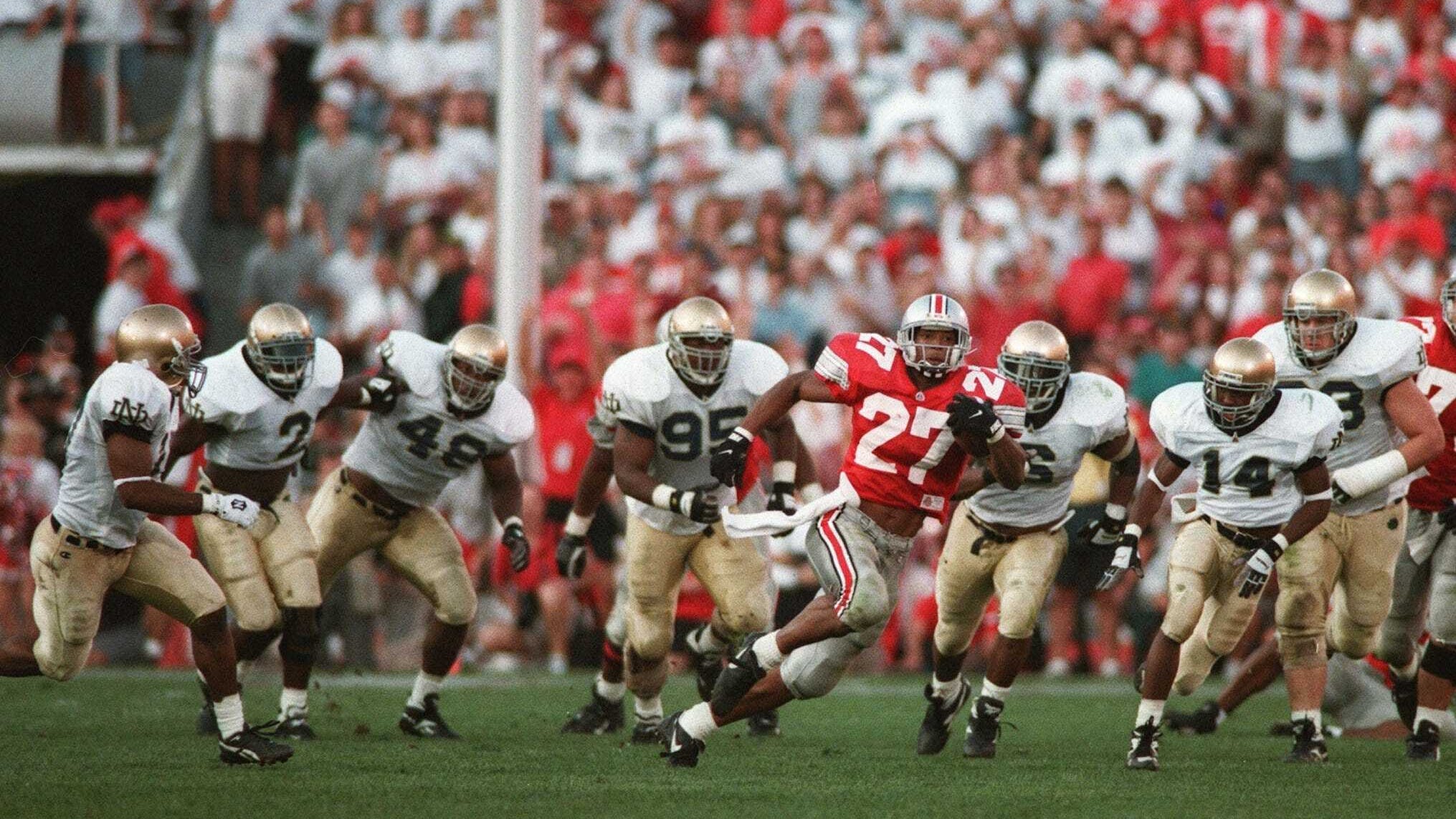 Eddie George photo during Ohio State vs. Notre Dame legacy