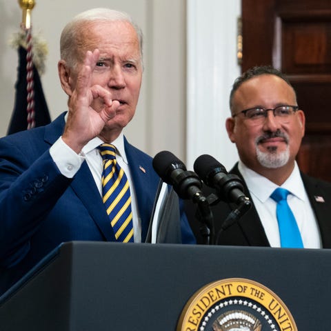 President Joe Biden responds to a question about t