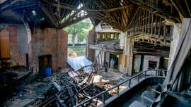 Take a peek inside the partially demolished Hale Memorial Church