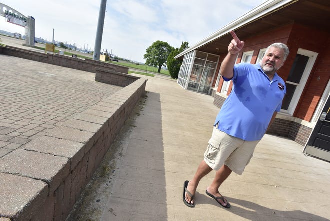 Desmond Depot Brewhouse owner Steve Tranzow tours the new brewery on Court St., in Port Huron on Thursday, Aug. 25, 2022. Tranzow plans on using the patio for outdoor seating.
