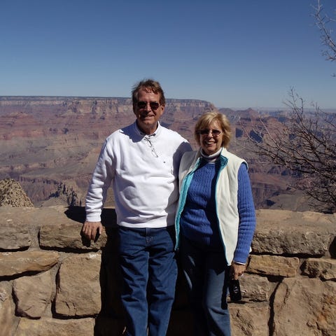 Roland Moore and Ann Truett Moore visit the Grand 