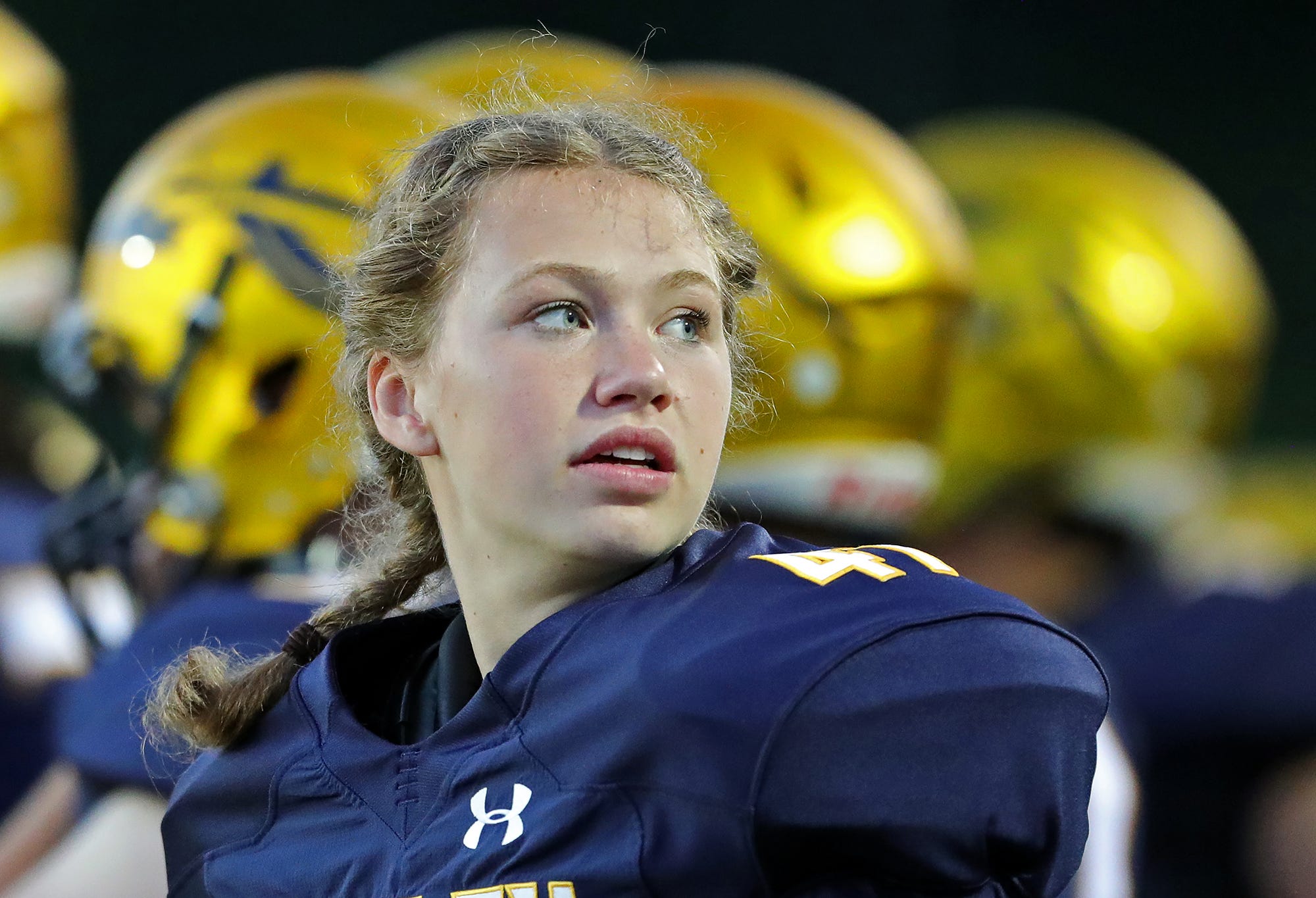 Copley High School junior Kami Ayoup makes kicks in football, soccer