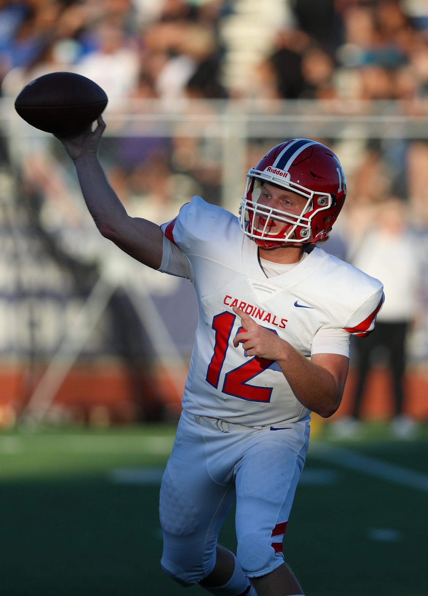 Thomas Worthington quarterback Will Cooper attempts a pass against Worthington Kilbourne on Aug. 26. He passed for 393 yards and five touchdowns.
