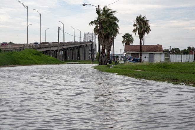 Surfside Boulevard between Plum Street and Bridgeport Avenue is flooded after heavy rain on Aug. 29 on North Beach. City officials this week approved plans to move forward with the first phase of plans to tackle North Beach’s chronic flooding.