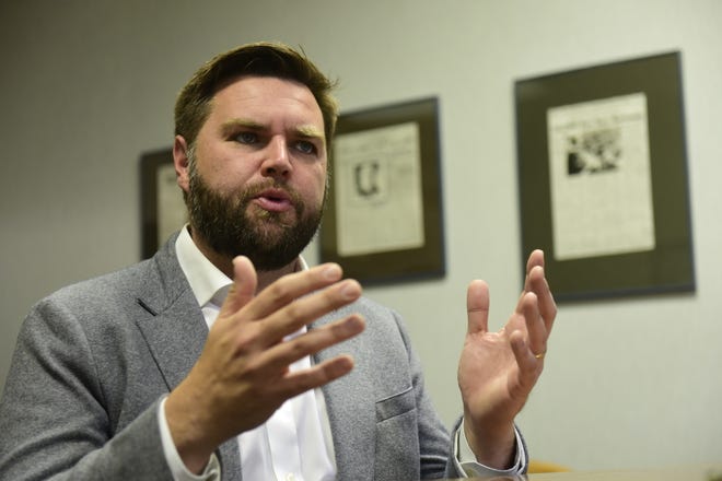 J.D. Vance, the Republican running in Ohio's U.S. Senate race, visited the Mansfield News Journal on Aug. 29 to talk about his campaign.